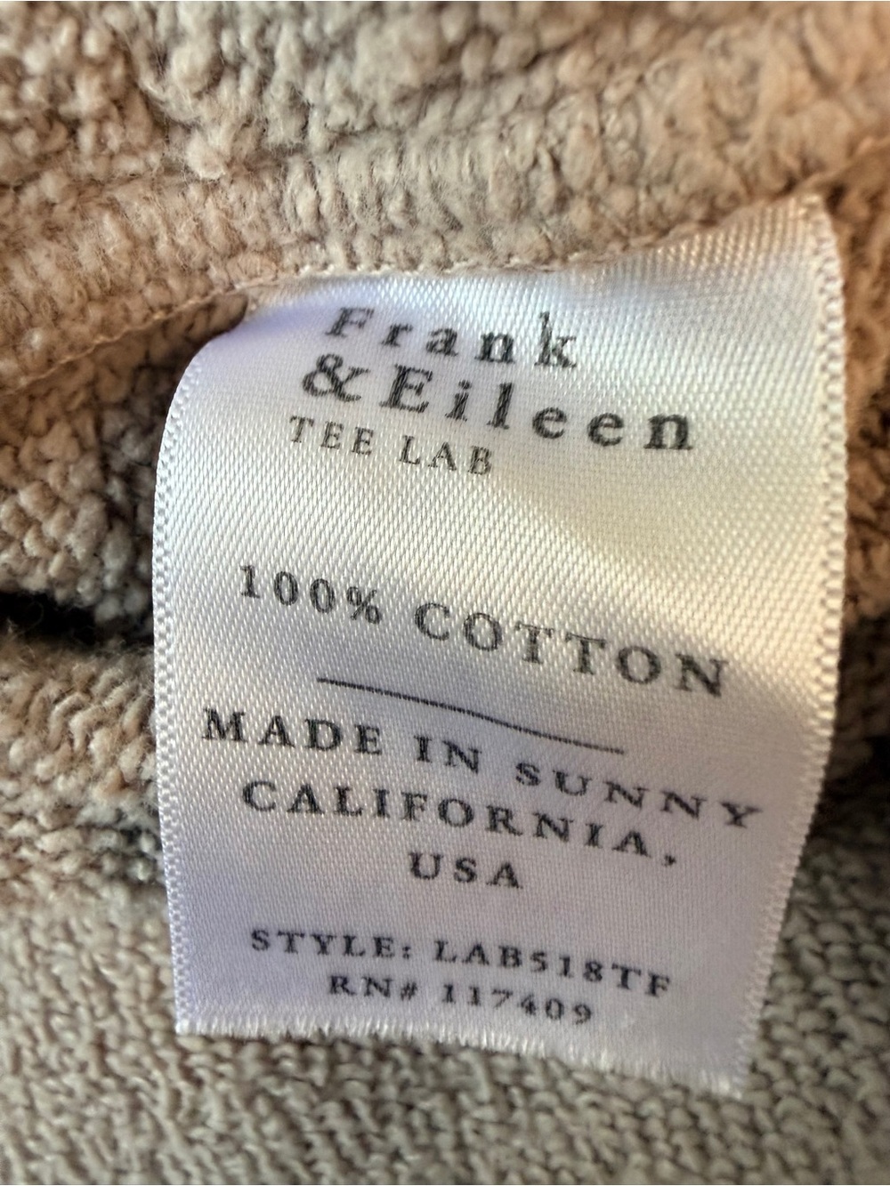 NWOT Frank and Eileen, Effie funnel neck, triple fleece, medium Biscotti tan - Picture 4 of 8